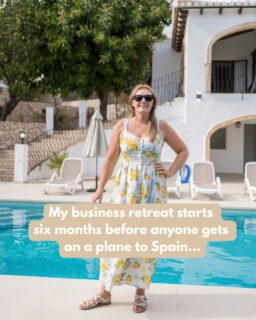 My business retreat starts six months before anyone gets on a plane to Spain.  Because I don’t particularly want seven women arriving at the villa on day one and spending the first morning trying to work out what they actually want help with.  Sun, Sea & Strategy includes what I call the CEO Runway.  In the six months before the retreat, we have three group calls alongside structured CEO reflection work and a detailed pre-retreat questionnaire.  It gives you time to start noticing things.  What’s working really well?  What keeps irritating you?  Where are you spending far too much time?  What decisions have you been putting off?  What parts of the business have you simply carried on with because that’s how you’ve always done them?  And perhaps the bigger question- what do you actually want from the next version of this business?  By the time we arrive in Spain, you’ve already started thinking.  I know more about what’s happening in your business, you’ve had time to notice the things that get lost when you’re busy running it, and we can use our time together to go considerably deeper.  Because I don’t think the value of a business retreat should be measured solely by what happens during the four nights you’re there.  The work starts before you arrive- and continues after you leave.  The current Sun, Sea & Strategy retreat is sold out, but future dates are coming. Join the waitlist through the link in my bio if you’d like to experience it yourself- or join Behind the Retreat if you’re interested in the thinking that goes into creating retreats this way.