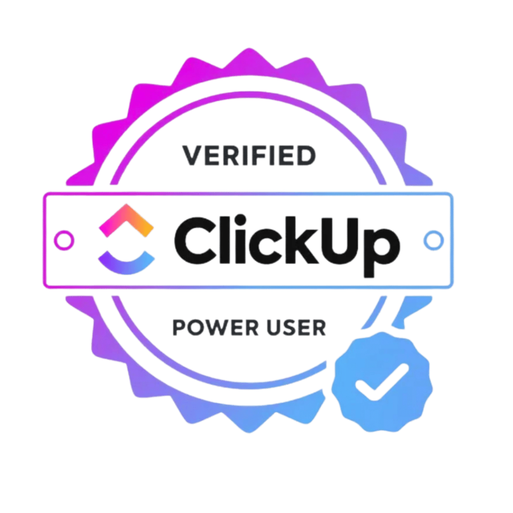 clickup verified power user badge