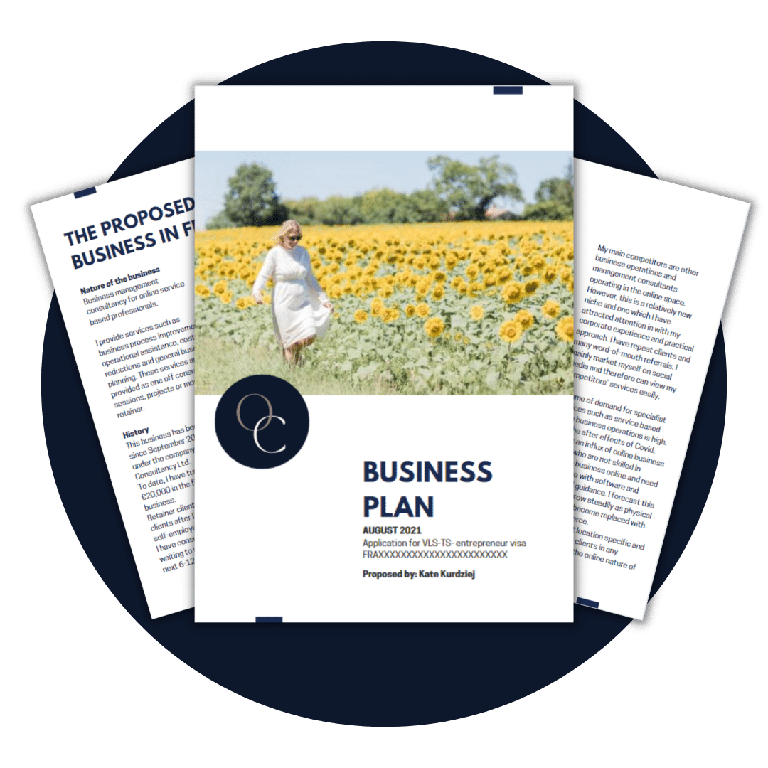 business plan template in french