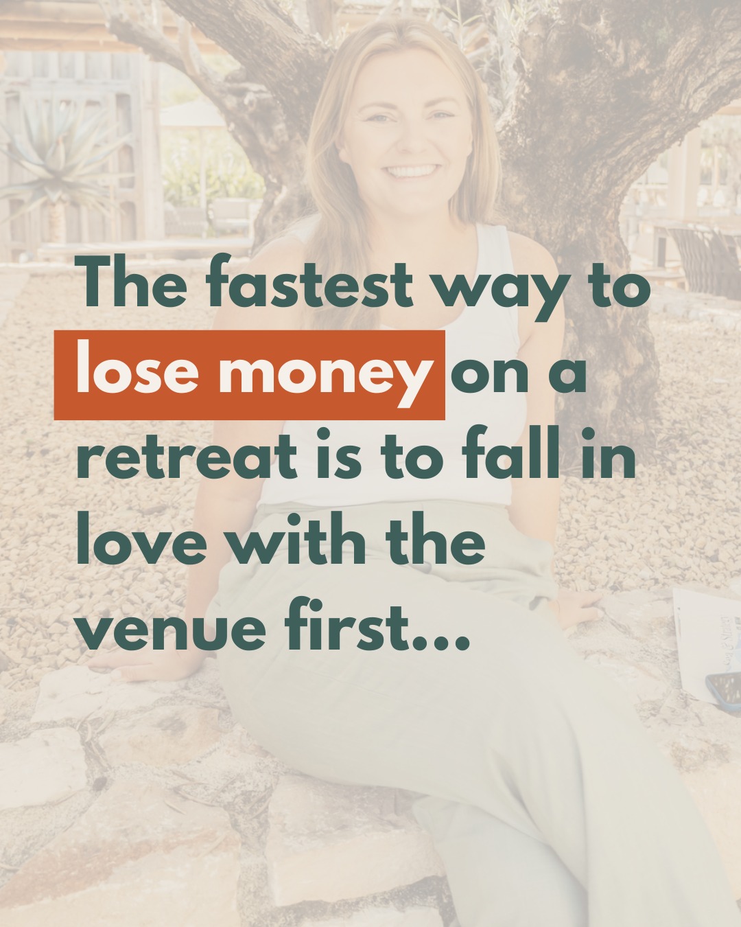 And almost everyone does👇👇  So, right now you’ve found the villa and suddenly you can see the whole thing: the sunny terrace photos, the welcome dinner under the fairy lights, the notebooks waiting neatly on the table, the yoga deck..
It feels exciting.
It feels like progress✅  But the moment you emotionally commit to the venue, something subtle starts happening behind the scenes.
- You start adjusting the pricing to make the numbers work.
- You begin calculating how many spaces you’ll need to fill just to break even.
- You start thinking about opening bookings quickly because the deposit deadline is approaching.
And before long, what began as a beautiful idea starts to feel heavier than you expected, so you don't pull the trigger and it sits on your to-do list.  Recently I reviewed a retreat sales page for someone who had done exactly this.
Her choice of venue was stunning, truly stunning. But the page itself looked more like an Airbnb listing than an invitation into a meaningful experience.
🛏️Photos of the bedrooms.
🍽️Photos of the dining room.
🌳Photos of the garden.
But she had done nothing to help her ideal client imagine what it would actually feel like to BE there in the group or why this retreat mattered for them right now.  And unsurprisingly, the bookings hadn’t come in yet.  In my time as a retreat strategist, I know that retreats are rarely sold by the venue alone, but that's what you're fixating on.  They’re actually sold through clarity.
Your clarity as the host.
Clarity around who the retreat is really for, the shift someone will experience by attending, and how the whole experience fits into the bigger picture of your business and your brand.  If you want to create a retreat that fills those beautiful rooms without panic posting or last-minute discounts, there are a few key decisions worth making early on. 
Once those pieces are in place, the dream venue becomes what it was always meant to be; the gorgeous backdrop for your sold-out retreat experience.  Comment 5STEPS and I’ll send you those first 5 steps so you can plan with precision for your profitable, sold-out retreat