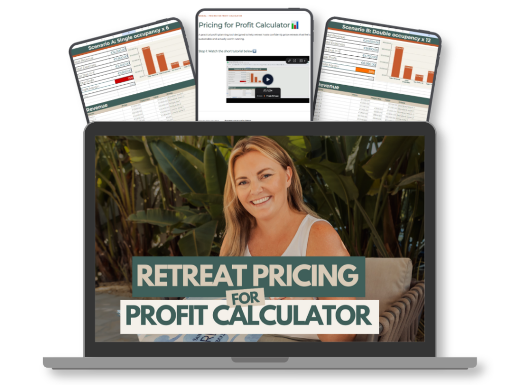 Mockup of the retreat costing calculator