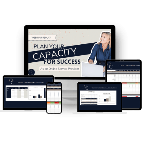 Plan your capacity For success Masterclass For Online Service Providers